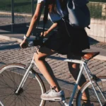 Person riding a bicycle